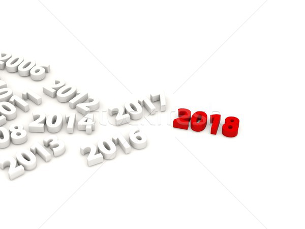 Happy new year simge diğer yıl 3d illustration soyut Stok fotoğraf © MikhailMishchenko