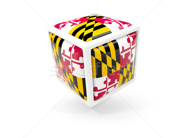 maryland state flag in cube icon. United states local flags Stock photo © MikhailMishchenko