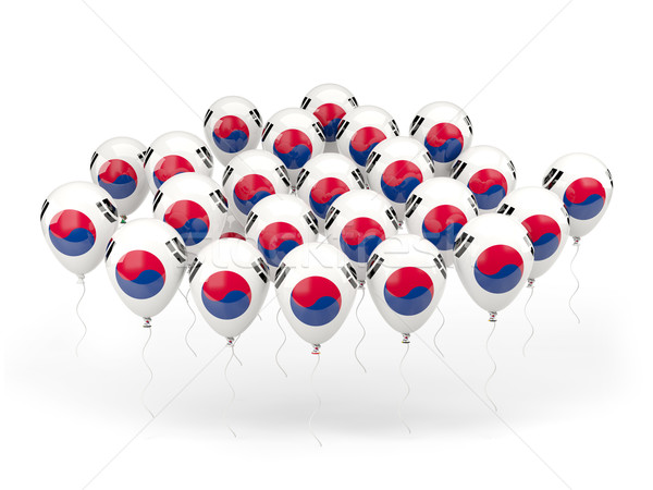 Palloncini bandiera Corea del Sud isolato bianco paese Foto d'archivio © MikhailMishchenko
