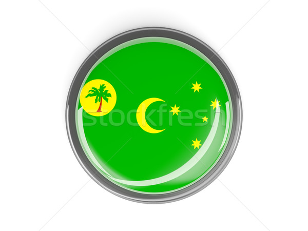 Round button with flag of cocos islands Stock photo © MikhailMishchenko