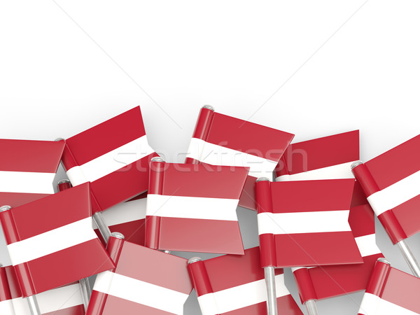 Flag pin of latvia Stock photo © MikhailMishchenko