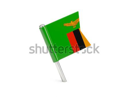 Banderą pin Zambia odizolowany biały Zdjęcia stock © MikhailMishchenko