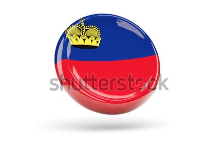Round sticker with flag of liechtenstein Stock photo © MikhailMishchenko