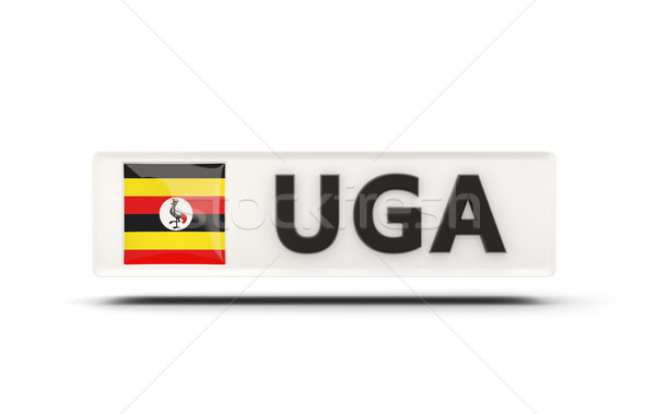 Stok fotoğraf: Kare · ikon · bayrak · Uganda · iso · kod