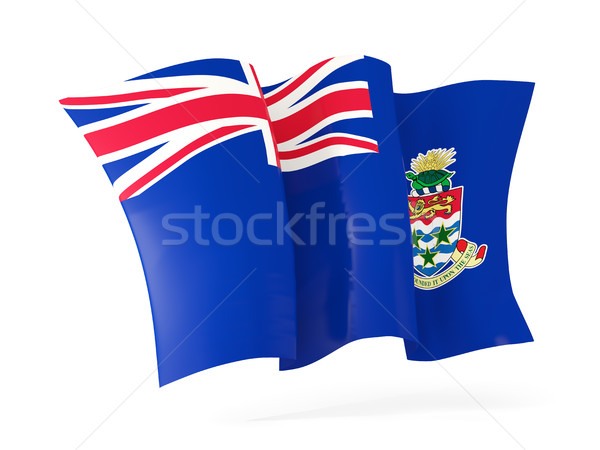 Waving flag of cayman islands. 3D illustration Stock photo © MikhailMishchenko