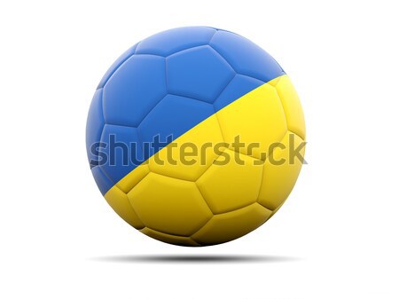 Stock foto: Fußball · Flagge · Ukraine · 3D-Darstellung · Fußball · Sport