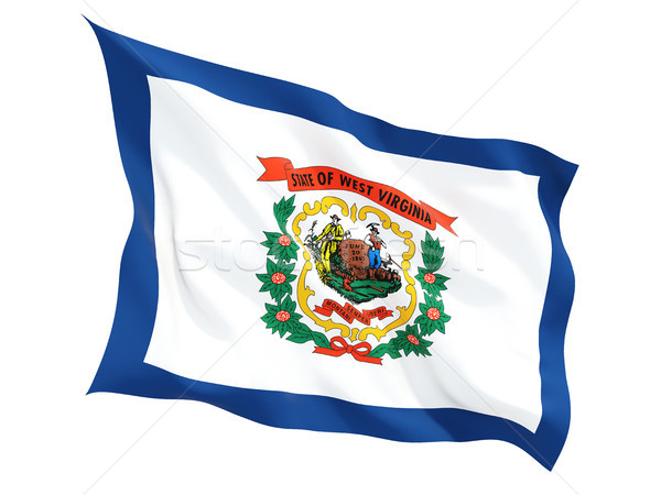 Flag of west virginia, US state fluttering flag Stock photo © MikhailMishchenko