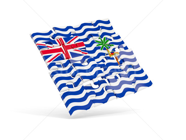 Puzzle flag of british indian ocean territory isolated on white Stock photo © MikhailMishchenko