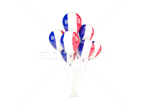 Flying balloons with flag of france Stock photo © MikhailMishchenko