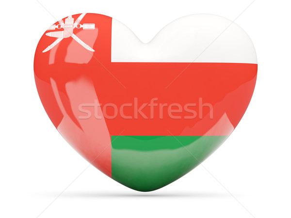 Cuore icona bandiera Oman isolato Foto d'archivio © MikhailMishchenko