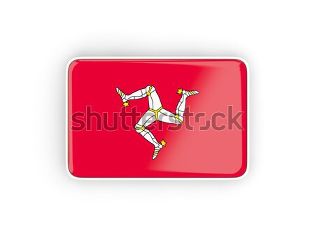 Square label with flag of isle of man Stock photo © MikhailMishchenko