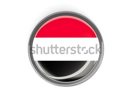 Round button with flag of yemen Stock photo © MikhailMishchenko