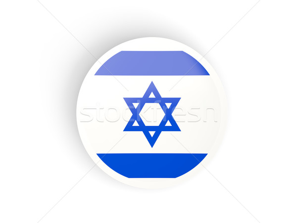 Round sticker with flag of israel Stock photo © MikhailMishchenko