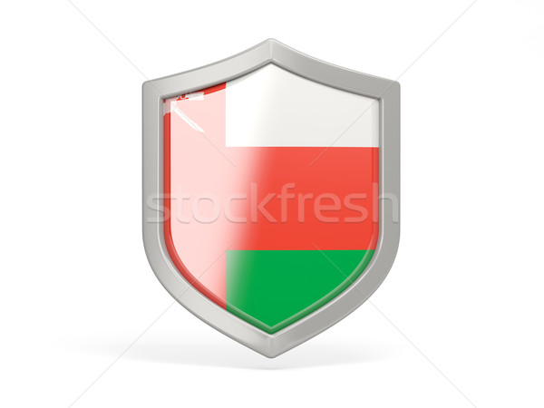 Shield icon with flag of oman Stock photo © MikhailMishchenko