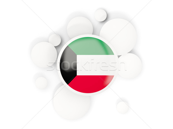 Round flag of kuwait with circles pattern Stock photo © MikhailMishchenko