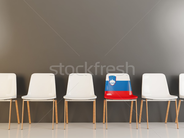 Silla bandera Eslovenia blanco sillas Foto stock © MikhailMishchenko