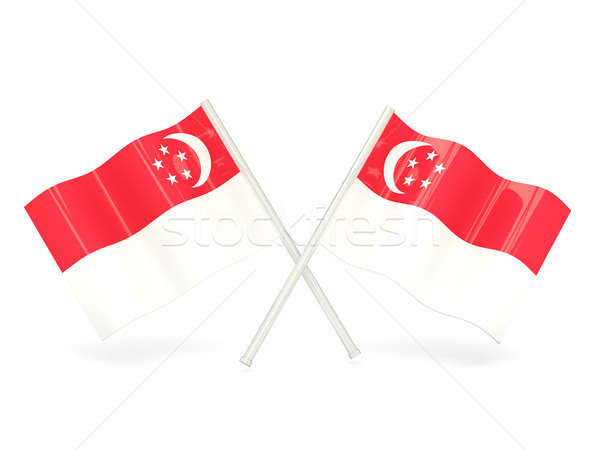 Flag of singapore Stock photo © MikhailMishchenko