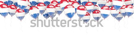 Stock foto: Ballon · Rahmen · Flagge · Panama · isoliert · weiß