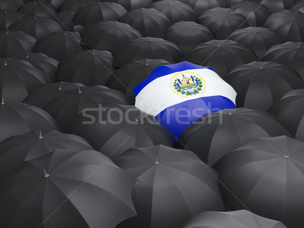 Umbrella with flag of el salvador Stock photo © MikhailMishchenko