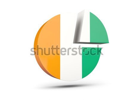 Round sticker with flag of cote d Ivoire Stock photo © MikhailMishchenko
