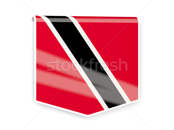 Flag label of trinidad and tobago Stock photo © MikhailMishchenko