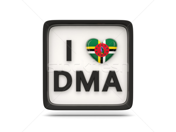 Amor Dominica assinar isolado branco bandeira Foto stock © MikhailMishchenko