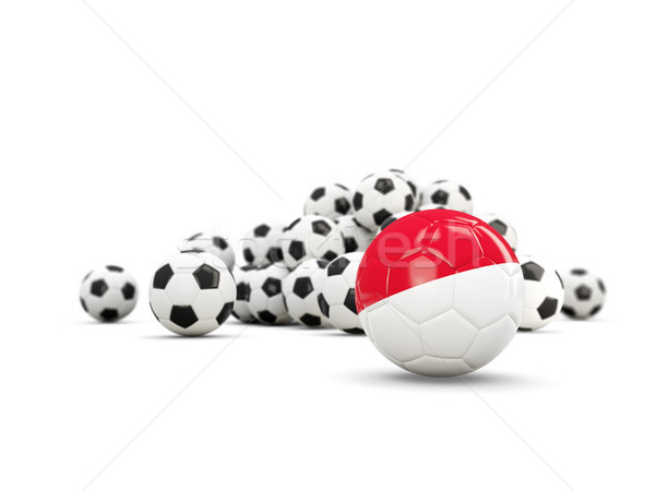 Piłka nożna banderą odizolowany biały 3d ilustracji sportu Zdjęcia stock © MikhailMishchenko