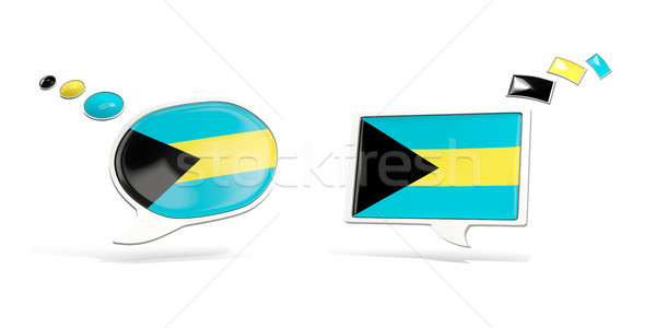 Two chat icons with flag of bahamas Stock photo © MikhailMishchenko