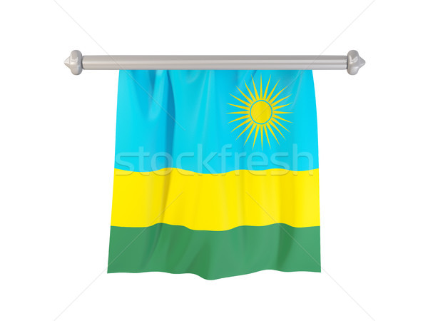 флаг Руанда изолированный белый 3d иллюстрации Label Сток-фото © MikhailMishchenko