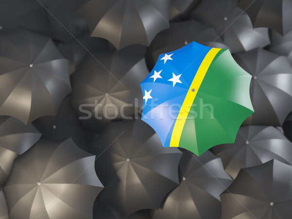 Umbrella with flag of solomon islands Stock photo © MikhailMishchenko