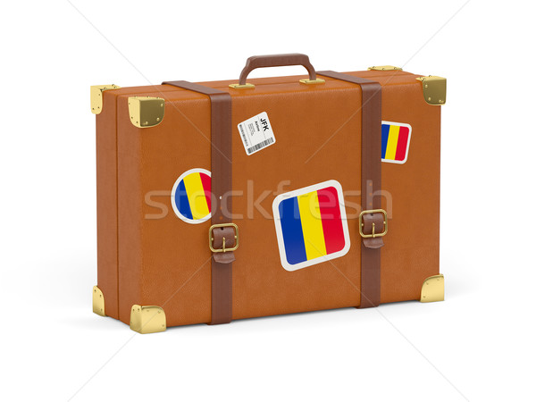 Suitcase with flag of romania Stock photo © MikhailMishchenko