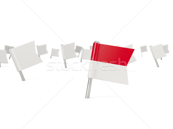 Placu pin banderą Monaco odizolowany biały Zdjęcia stock © MikhailMishchenko