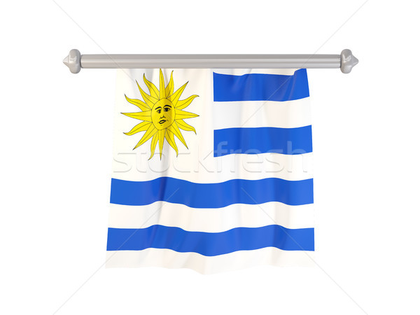 Zászló Uruguay izolált fehér 3d illusztráció címke Stock fotó © MikhailMishchenko