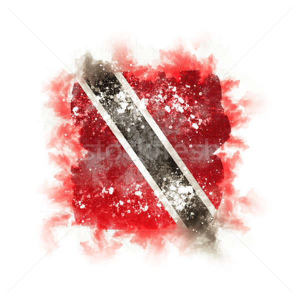 Square grunge flag of trinidad and tobago Stock photo © MikhailMishchenko