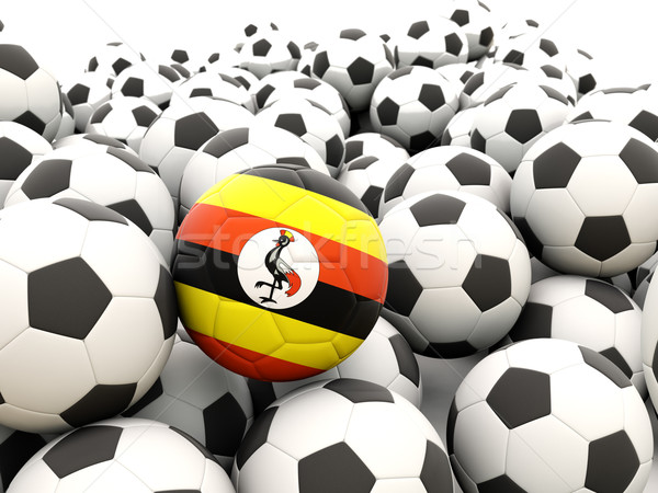 Zdjęcia stock: Piłka · nożna · banderą · Uganda · lata