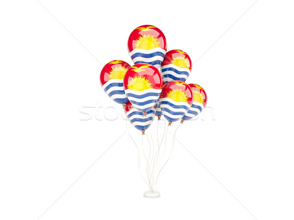 Battant ballons pavillon Kiribati isolé blanche [[stock_photo]] © MikhailMishchenko