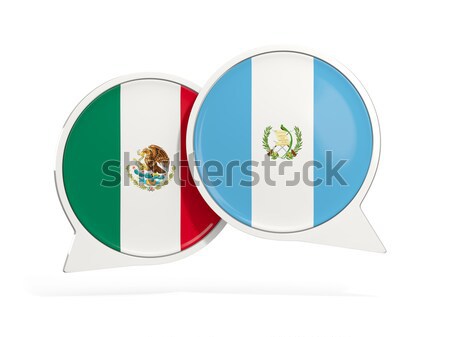 Tér fém gomb zászló Mexikó izolált Stock fotó © MikhailMishchenko