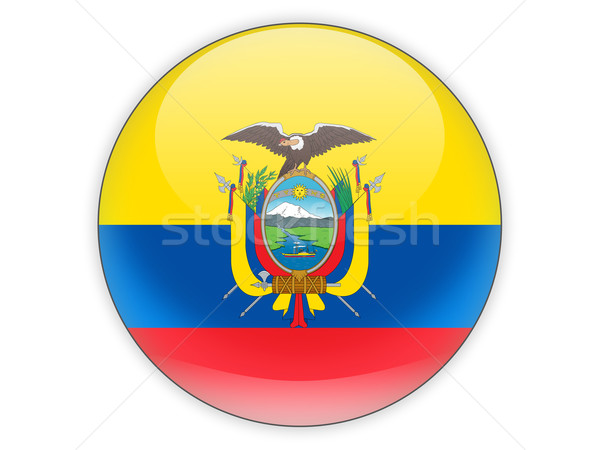 Round icon with flag of ecuador Stock photo © MikhailMishchenko
