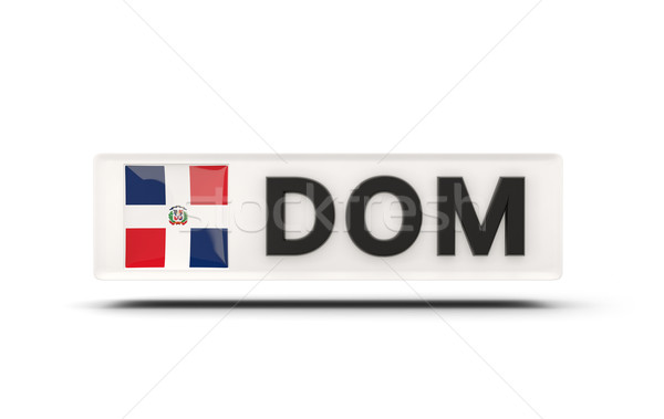 квадратный икона флаг Доминиканская Республика iso Код Сток-фото © MikhailMishchenko