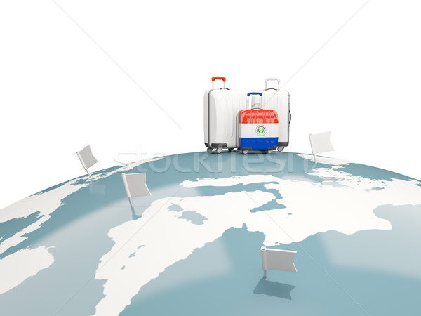 荷物 フラグ 3  袋 先頭 世界中 ストックフォト © MikhailMishchenko
