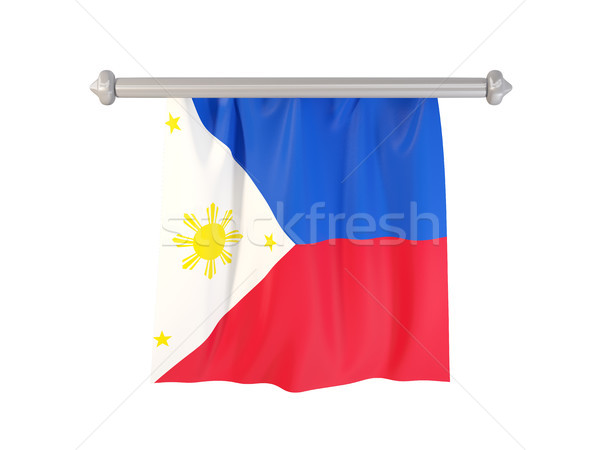 Zászló Fülöp-szigetek izolált fehér 3d illusztráció címke Stock fotó © MikhailMishchenko