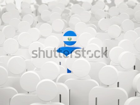 Man with flag of argentina in a crowd Stock photo © MikhailMishchenko