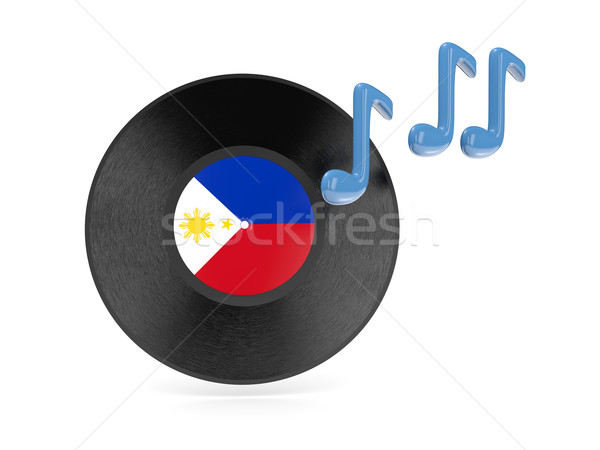 Vinyl disk with flag of philippines Stock photo © MikhailMishchenko