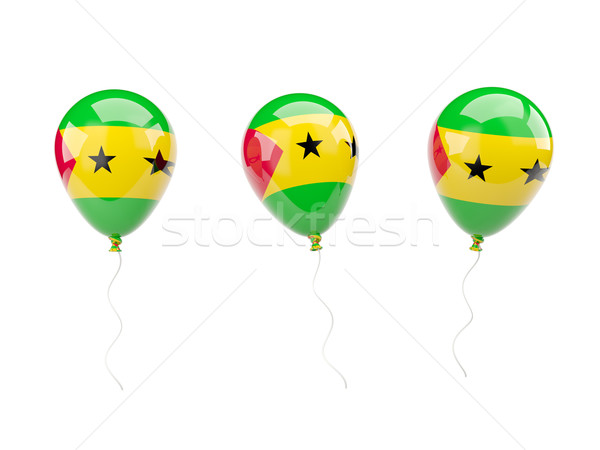 Air balloons with flag of sao tome and principe Stock photo © MikhailMishchenko