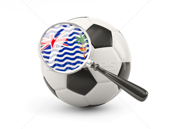 Football with magnified flag of british indian ocean territory Stock photo © MikhailMishchenko