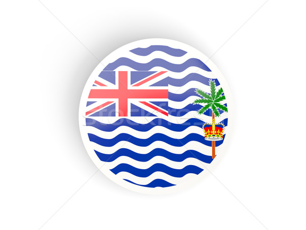 Round sticker with flag of british indian ocean territory Stock photo © MikhailMishchenko