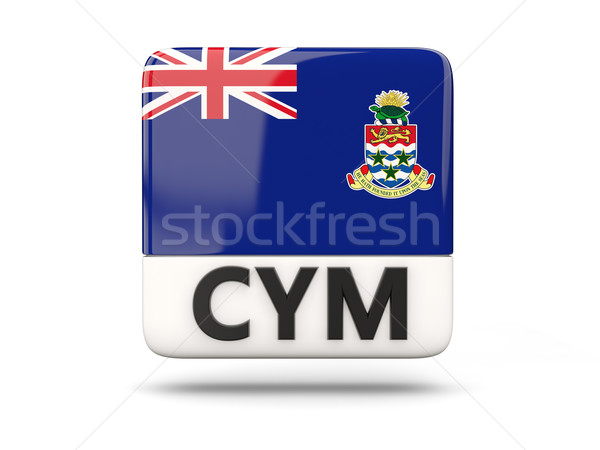 Square icon with flag of cayman islands Stock photo © MikhailMishchenko