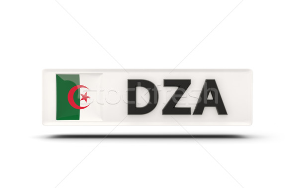 Cuadrados icono bandera Argelia iso código Foto stock © MikhailMishchenko