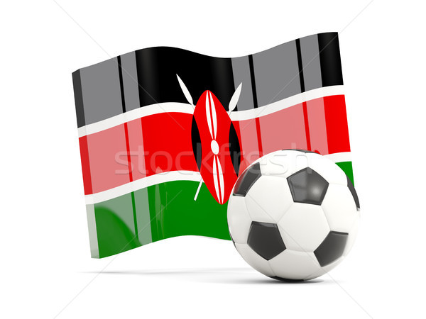 Futball integet zászló izolált fehér 3d illusztráció Stock fotó © MikhailMishchenko