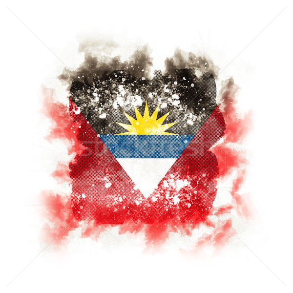 Square grunge flag of antigua and barbuda Stock photo © MikhailMishchenko